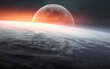 3D illustration of Earth and Moon. High quality digital space art in 5K - realistic visualization