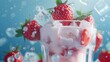 Strawberry milk shake cocktail summer drink