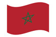 Flag of Morocco. Moroccan national symbol in official colors. Template icon. Abstract vector background