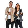 © EdvvinStudios - Confident business team standing with arms crossed on transparent background