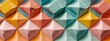 Vibrant Geometric Origami Paper Texture in Warm and Cool Tones