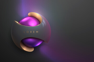 Wall Mural - abstract color sphere with light effect