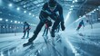 Speed skating team demonstrates agility and focus while racing on the ice track
