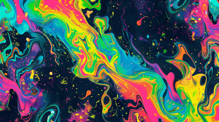 Wall Mural - Colorful liquid psychedelic bright background