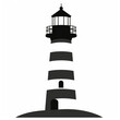 Lighthouse icon on white background. Vector illustration