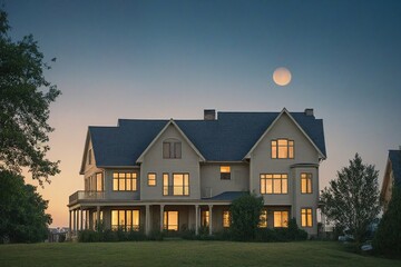 Wall Mural - house at night