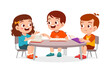 © Colorfuel Studio - little kid study together with friends