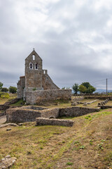 Sticker - Church of Santa Maria de Retortillo (Iglesia de Santa Maria), Juliobriga, Campoo de Enmedio, Matamorosa, Cantabria, Spain