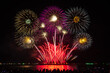 PATTAYA, CHONBURI, THAILAND, Fireworks at Pattaya bay, Pattaya national Fireworks Festival contest, November of every Year, Beautiful of bright light fireworks Show in middle sea, forwallpaper 