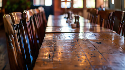 Wall Mural - restaurant tables in restaurant