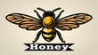Stylized Bee Logo for a Honey Company