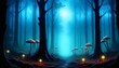 dark and mysterious Magical starlit forest with gl (14)