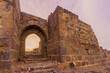 Sunset view of the gate of the crusader Belvoir Fortress