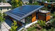 Modern Eco-Friendly Home with Solar Panel Roofing