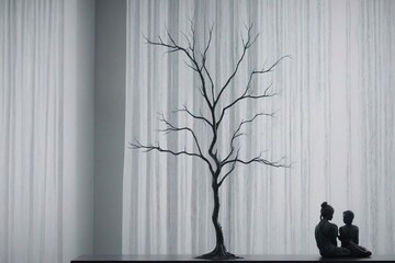 Wall Mural - silhouette of a tree