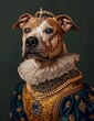 Retriever dog with renaissance dressing made with generative AI	