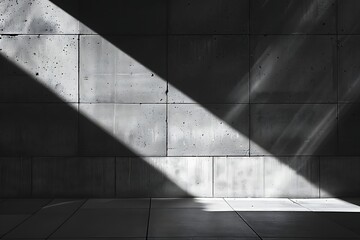 Wall Mural - The subtle interplay of light and shadow on a blank wall