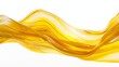 © Vahram - Single yellow abstract flowing liquid 3d wave stripe on white background