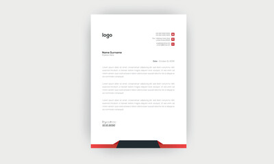 Wall Mural - Simple and Creative letterhead Template design