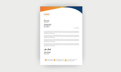 Wall Mural - Simple and Creative letterhead Template design