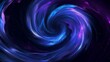 Abstract swirling vortex in shades of blue and purple.