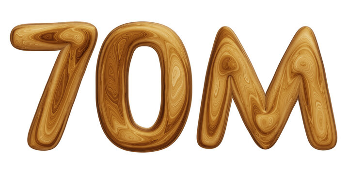 Wooden 70m for followers and subscribers celebration