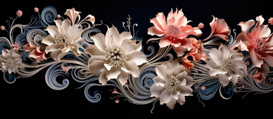 Canvas Print - a captivating image showcasing the intricate details of stunning flowers with a clear background for