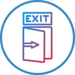 Canvas Print - Exit Icon Style