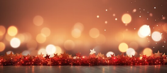 Fototapete - A festive background with a holiday Christmas theme perfect for adding text or graphics in the copy space image