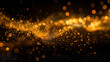 © senerdagasan - Golden dust with bokeh isolated on dark background