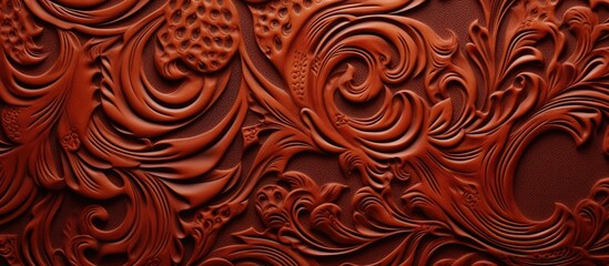 Wall Mural - A copy space image showcasing the intricate design of a leather pattern