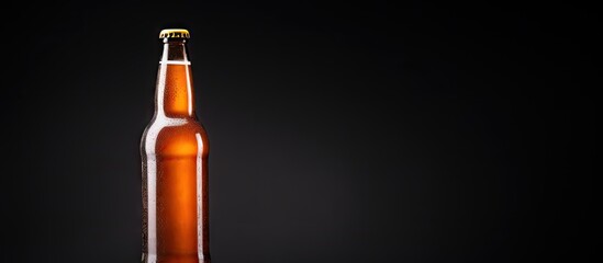 Aufkleber - A beer bottle is seen on a white background providing ample space for text or other elements to be added to the image