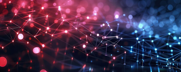 Digital abstract backdround for technological operations, neural networks, AI, data transmission and encryption, digital archives, audio and visual representations, scientific research. Copy space