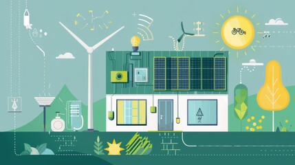 Infographics explaining the concept of energy conservation.