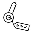 © Prosymbols - Customizable line style icon of access token