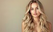 © Chand Abdurrafy - A beautiful blonde woman with long, wavy hair is styled in loose waves and displays the beauty of her shiny and smooth hairstyle. Suitable for hair advertising