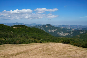 Wall Mural - Mountain landscape along the Cisa pass, Italy, near Berceto