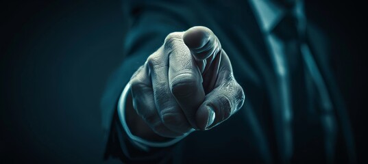 male businessman pointing finger at viewer in motivation concept for inspiration and encouragement
