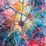 Fototapeta Na sufit - Disconnected neurons in dementia brain