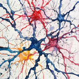 Fototapeta Na sufit - Disconnected neurons in a network