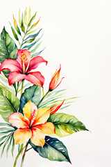 Wall Mural - Abstract floral background with space for text