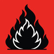 Solid color heat wildfire vector design