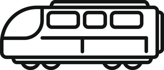 Sticker - City transit electric icon outline vector. View move platform. Wagon track