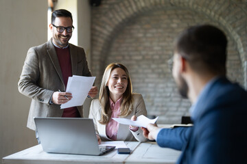 Business people working together at office