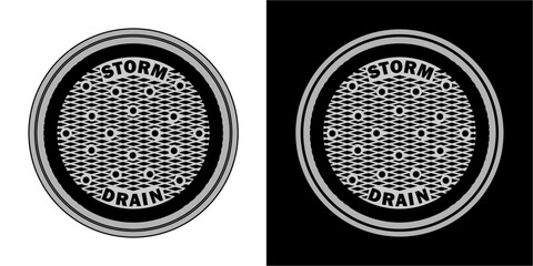 Wall Mural - strom drain vector.eps