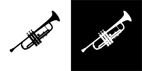 Poster - trumpet vector logo silhouett...