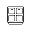 Locker outline icons, minimalist vector illustration ,simple transparent graphic element .Isolated on white background