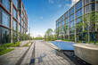 Eco-Friendly Corporate Plaza with Reflective Water Feature