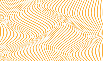 Poster - abstract geometric orange vertical wave line pattern.