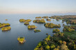 Panorama of lake islands